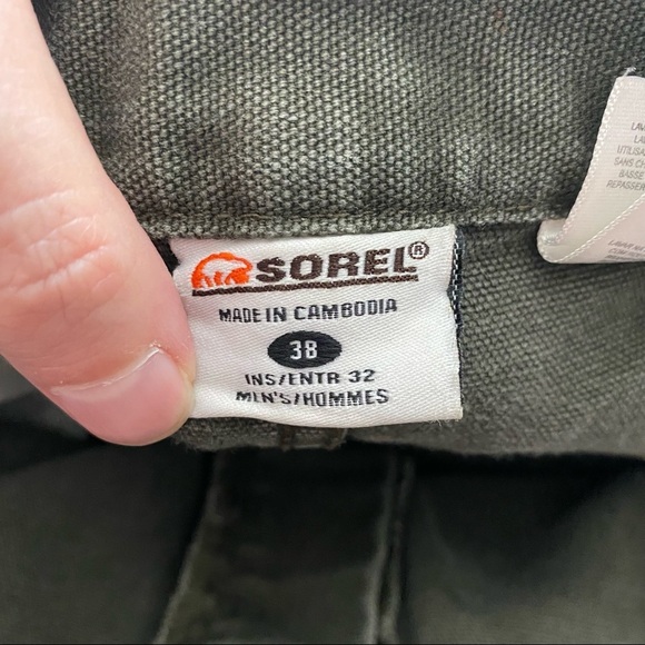 Sorel Army Green Heavy Duty Work Pants Size 38 - Picture 6 of 8